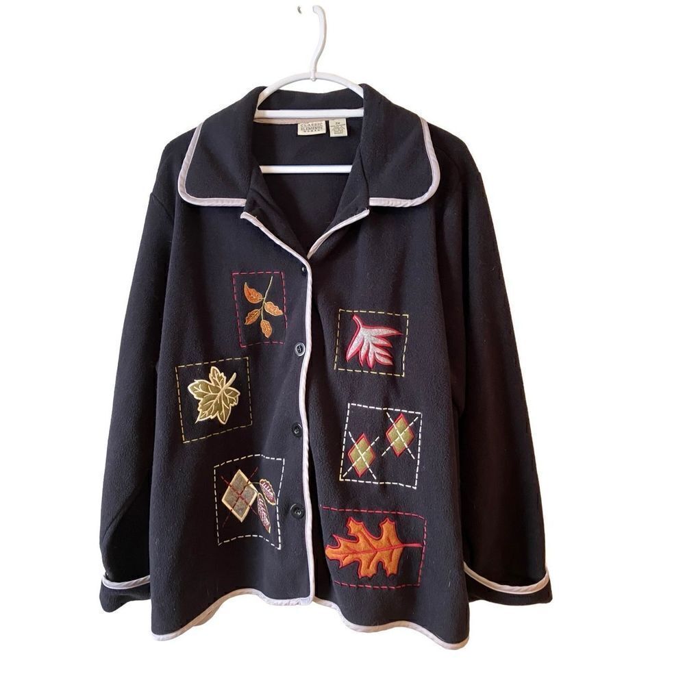 Classic Elements Fall Appliqué Jacket 2X